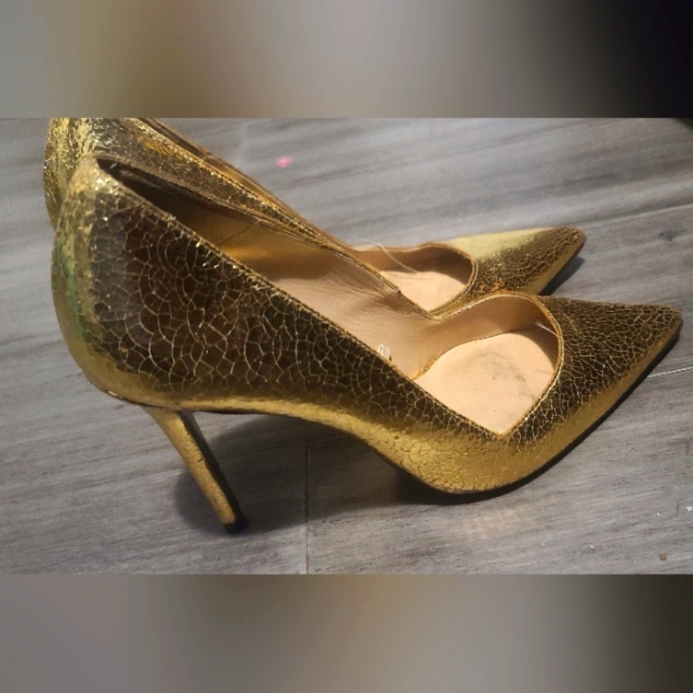 Gold Zara Pumps